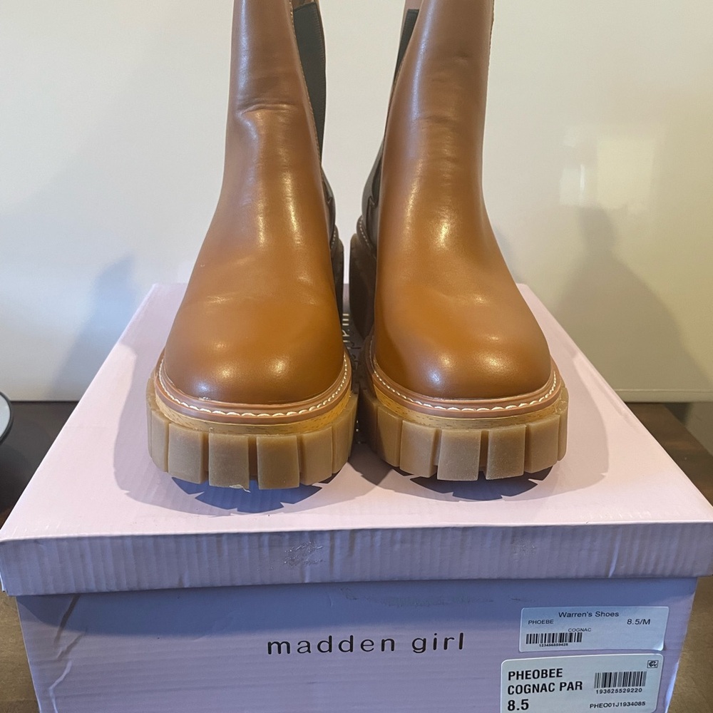 Madden Girl Tan Chunky Boots